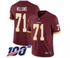 Washington Redskins #71 Trent Williams Burgundy Red Team Color Vapor Untouchable Limited Player 100th Season Football Jersey