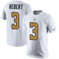 New Orleans Saints #3 Bobby Hebert White Rush Pride Name & Number T-Shirt
