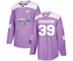 Washington Capitals #39 Alex Chiasson Authentic Purple Fights Cancer Practice NHL Jersey
