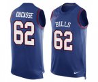 Buffalo Bills #62 Vladimir Ducasse Limited Royal Blue Player Name & Number Tank Top Football Jersey