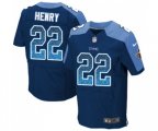 Tennessee Titans #22 Derrick Henry Elite Navy Blue Alternate Drift Fashion Football Jersey