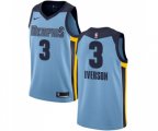 Memphis Grizzlies #3 Allen Iverson Authentic Light Blue Basketball Jersey Statement Edition