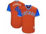 Houston Astros #4 George Springer Springer Authentic Orange 2017 Players Weekend MLB Jersey