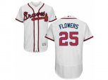 Atlanta Braves #25 Tyler Flowers White Flexbase Authentic Collection MLB Jersey