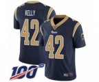 Los Angeles Rams #42 John Kelly Navy Blue Team Color Vapor Untouchable Limited Player 100th Season Football Jersey