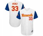 Venezuela Baseball #33 Martin Perez White 2017 World Baseball Classic Authentic Team Jersey