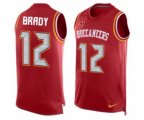 Tampa Bay Buccaneers #12 Tom Brady Limited Red Player Name & Number Tank Top Football Jersey