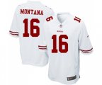 San Francisco 49ers #16 Joe Montana Game White Football Jersey