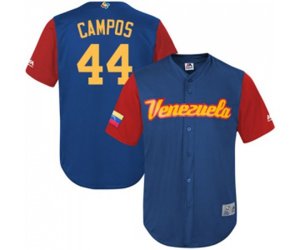 Venezuela Baseball #44 Leonel Campos Royal Blue 2017 World Baseball Classic Replica Team Jersey