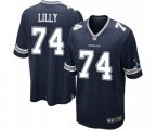 Dallas Cowboys #74 Bob Lilly Game Navy Blue Team Color Football Jersey