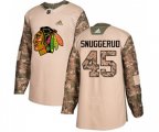 Chicago Blackhawks #45 Luc Snuggerud Authentic Camo Veterans Day Practice NHL Jersey