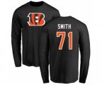 Cincinnati Bengals #71 Andre Smith Black Name & Number Logo Long Sleeve T-Shirt