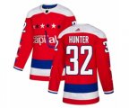 Washington Capitals #32 Dale Hunter Authentic Red Alternate NHL Jersey