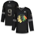 Chicago Blackhawks #9 Bobby Hull Black Authentic Classic Stitched NHL Jersey