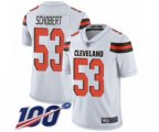 Cleveland Browns #53 Joe Schobert White Vapor Untouchable Limited Player 100th Season Football Jersey