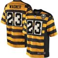 Pittsburgh Steelers #23 Mike Wagner Limited Yellow Black Alternate 80TH Anniversary Throwback NFL Jersey