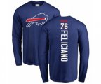 Buffalo Bills #76 Jon Feliciano Royal Blue Backer Long Sleeve T-Shirt