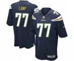 Los Angeles Chargers #77 Forrest Lamp Game Navy Blue Team Color Football Jersey