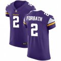 Minnesota Vikings #2 Kai Forbath Purple Team Color Vapor Untouchable Elite Player NFL Jersey