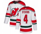 New Jersey Devils #4 Scott Stevens Premier White Alternate Hockey Jersey