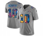 Los Angeles Chargers #10 Justin Herbert Multi-Color 2020 NFL Crucial Catch NFL Jersey Greyheather