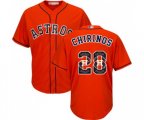 Houston Astros #28 Robinson Chirinos Authentic Orange Team Logo Fashion Cool Base Baseball Jersey