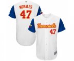 Venezuela Baseball #47 Franklin Morales White 2017 World Baseball Classic Authentic Team Jersey
