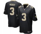 New Orleans Saints #3 Bobby Hebert Game Black Team Color Football Jersey