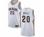 New Orleans Pelicans #20 Nicolo Melli Swingman White Basketball Jersey - Association Edition