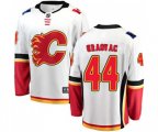 Calgary Flames #44 Tyler Graovac Authentic White Away Fanatics Branded Breakaway Hockey Jersey