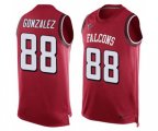 Atlanta Falcons #88 Tony Gonzalez Limited Red Player Name & Number Tank Top Football Jersey