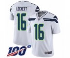 Seattle Seahawks #16 Tyler Lockett White Vapor Untouchable Limited Player 100th Season Football Jersey