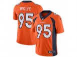 Denver Broncos #95 Derek Wolfe Vapor Untouchable Limited Orange Team Color NFL Jersey