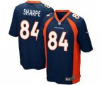 Denver Broncos #84 Shannon Sharpe Game Navy Blue Alternate Football Jersey