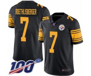Pittsburgh Steelers #7 Ben Roethlisberger Limited Black Rush Vapor Untouchable 100th Season Football Jersey
