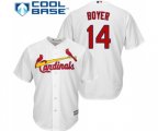 St. Louis Cardinals #14 Ken Boyer Replica White Home Cool Base Baseball Jersey