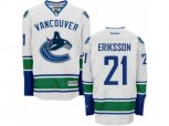 Vancouver Canucks #21 Loui Eriksson Authentic White Away NHL Jersey