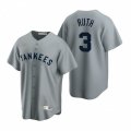 Nike New York Yankees #3 Babe Ruth Gray Cooperstown Collection Road Stitched Baseball Jersey
