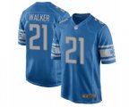 Detroit Lions #21 Tracy Walker Game Blue Team Color Football Jersey