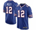 Buffalo Bills #12 Jim Kelly Game Royal Blue Team Color Football Jersey