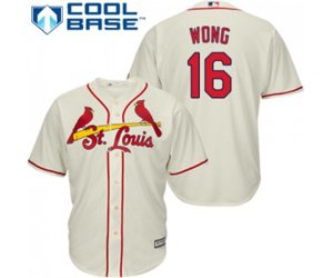 St. Louis Cardinals #16 Kolten Wong Replica Cream Alternate Cool Base Baseball Jersey