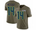 Seattle Seahawks #14 D.K. Metcalf Limited Olive 2017 Salute to Service Football Jersey