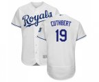 Kansas City Royals #19 Cheslor Cuthbert White Flexbase Authentic Collection Baseball Jerseys