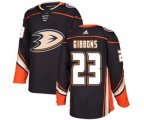 Anaheim Ducks #23 Brian Gibbons Authentic Black Home Hockey Jersey