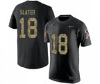 New England Patriots #18 Matthew Slater Black Camo Salute to Service T-Shirt