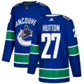 Vancouver Canucks #27 Ben Hutton Premier Blue Home NHL Jersey