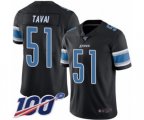Detroit Lions #51 Jahlani Tavai Limited Black Rush Vapor Untouchable 100th Season Football Jersey
