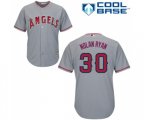 Los Angeles Angels of Anaheim #30 Nolan Ryan Replica Grey Road Cool Base Baseball Jersey