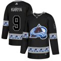 Colorado Avalanche #9 Paul Kariya Authentic Black Team Logo Fashion NHL Jersey