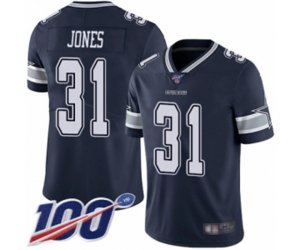 Dallas Cowboys #31 Byron Jones Navy Blue Team Color Vapor Untouchable Limited Player 100th Season Football Jersey